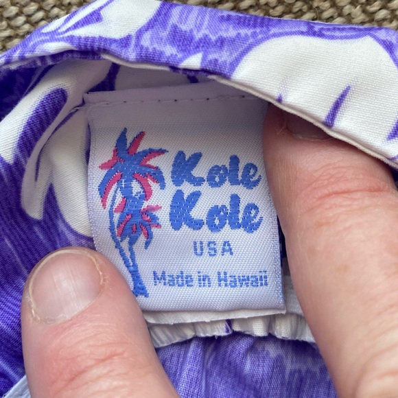 Made in Hawaii Sundress with Bloomers. Size 18 Months. Purple and White Floral. - Picture 2 of 8